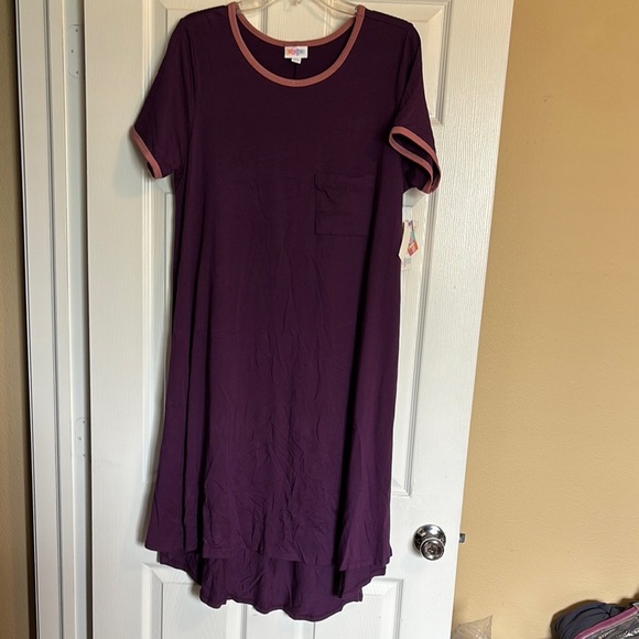 LuLaRoe Carly NWT women’s purple high low dress size XL - Picture 1 of 10